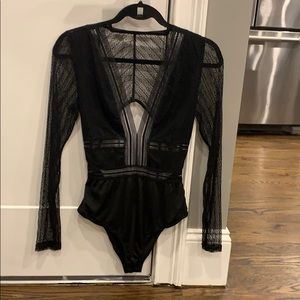 Black lace bodysuit